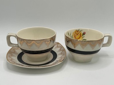 MIDWINTER STYLECRAFT FASHION FORM 2 x HALBTASSE TASSEN + 1 x UNTERTASSE