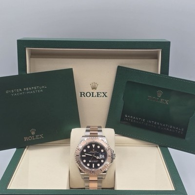 NEW 2025 Rolex Yacht-Master Two Tone Rose Gold Steel 40mm Black Dial 126621
