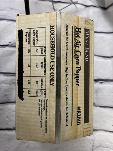 West Bend Poppery II Hot Air Corn Popper 1200 Watt No 82102 NEW READ DESCRIPTION - Picture 6 of 6