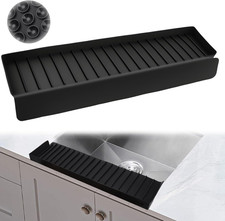 Sink Edge Protector with Suction Cup 4  30" Silicone Sink Splash Guard for Kitc
