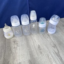 Lot of 6 baby bottles Evenflo Balance , Playtex, Phillips Avent, Mam