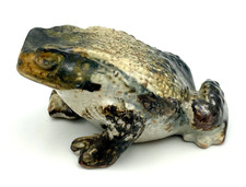 VTG Japan Ceramic Pottery Hirado Style Toad Frog Figurine Stunningly Realistic