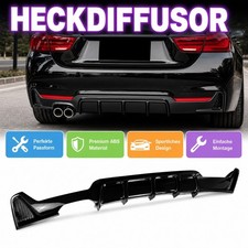 Heckdiffusor gl�nzend Schwarz M-Stil links Doppelausgang F�r BMW 4er F32 F33 F36