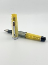 Penna Roller Stipula Ventidue 22 Greggio Giallo Made in Italy