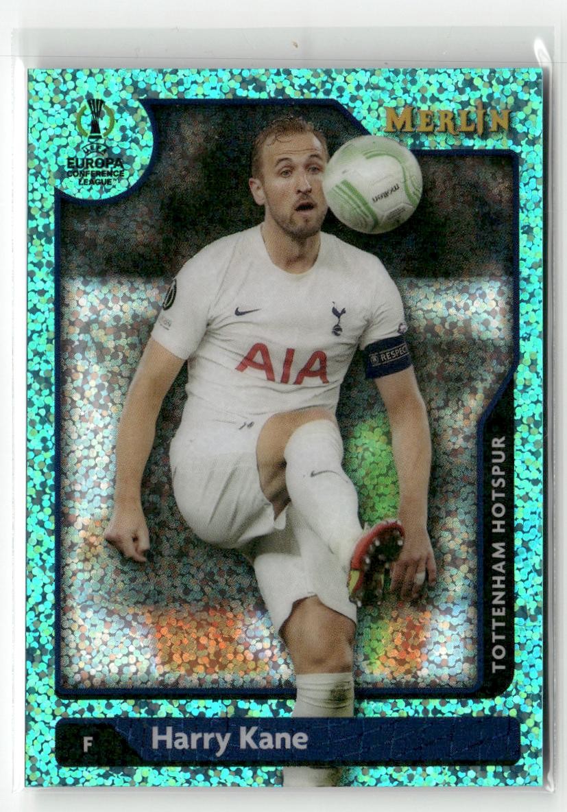 2021-22 Merlin UEFA Champions League #50 Harry Kane Aqua Refractor