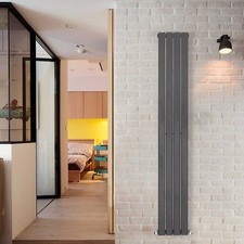Anthracite Flat Panel Bathroom Designer Radiator Towel Rail Central Heating UK