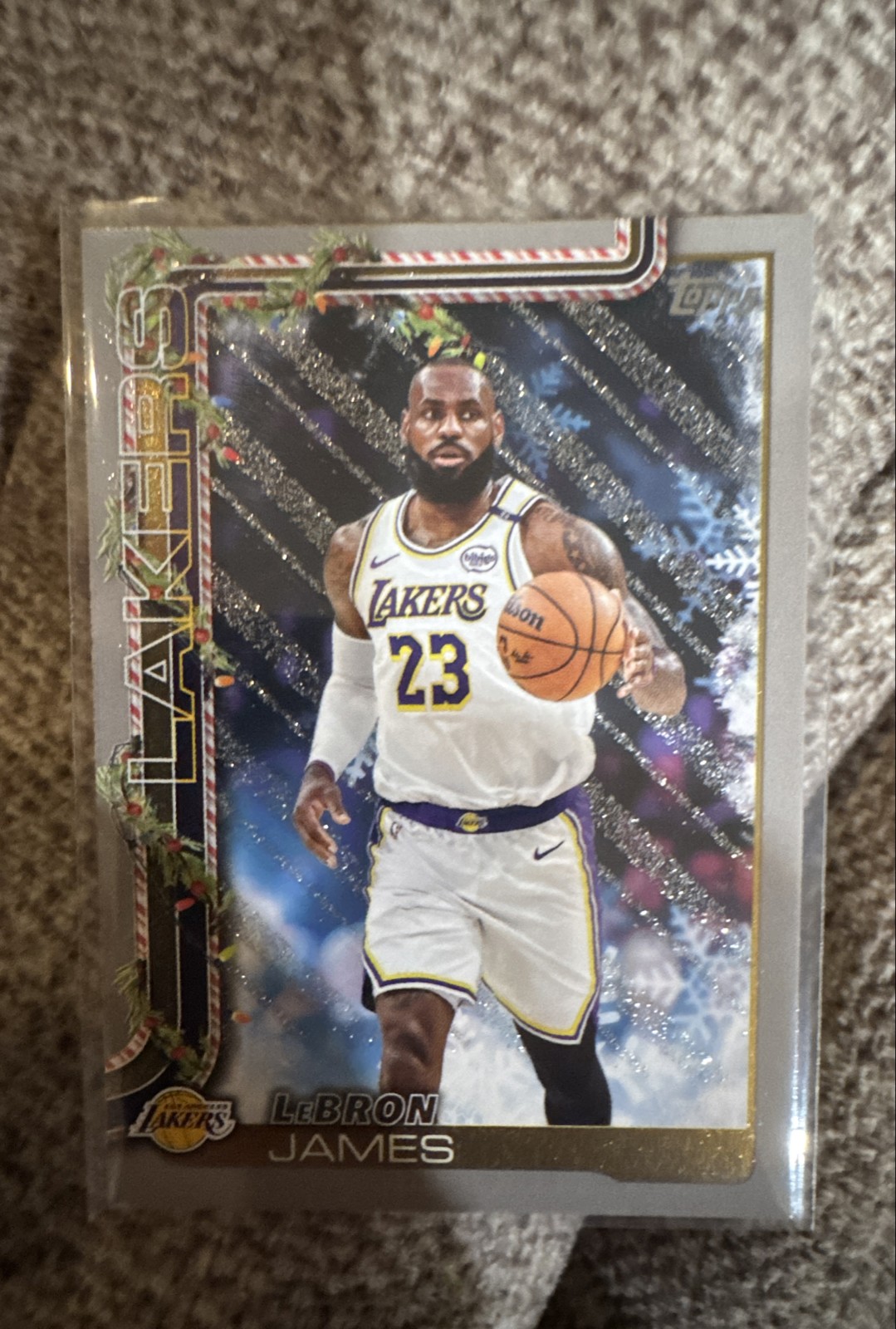 2025-26 Topps Holiday - LeBron James #H119 Holiday Silver Glitter