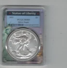 2023 $1 Silver Eagle PCGS MS69 • Statue of Liberty Label • 1 oz .999 Silver