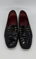 Iconic Salvatore Ferragamo Black Patent Loafers Rare Find