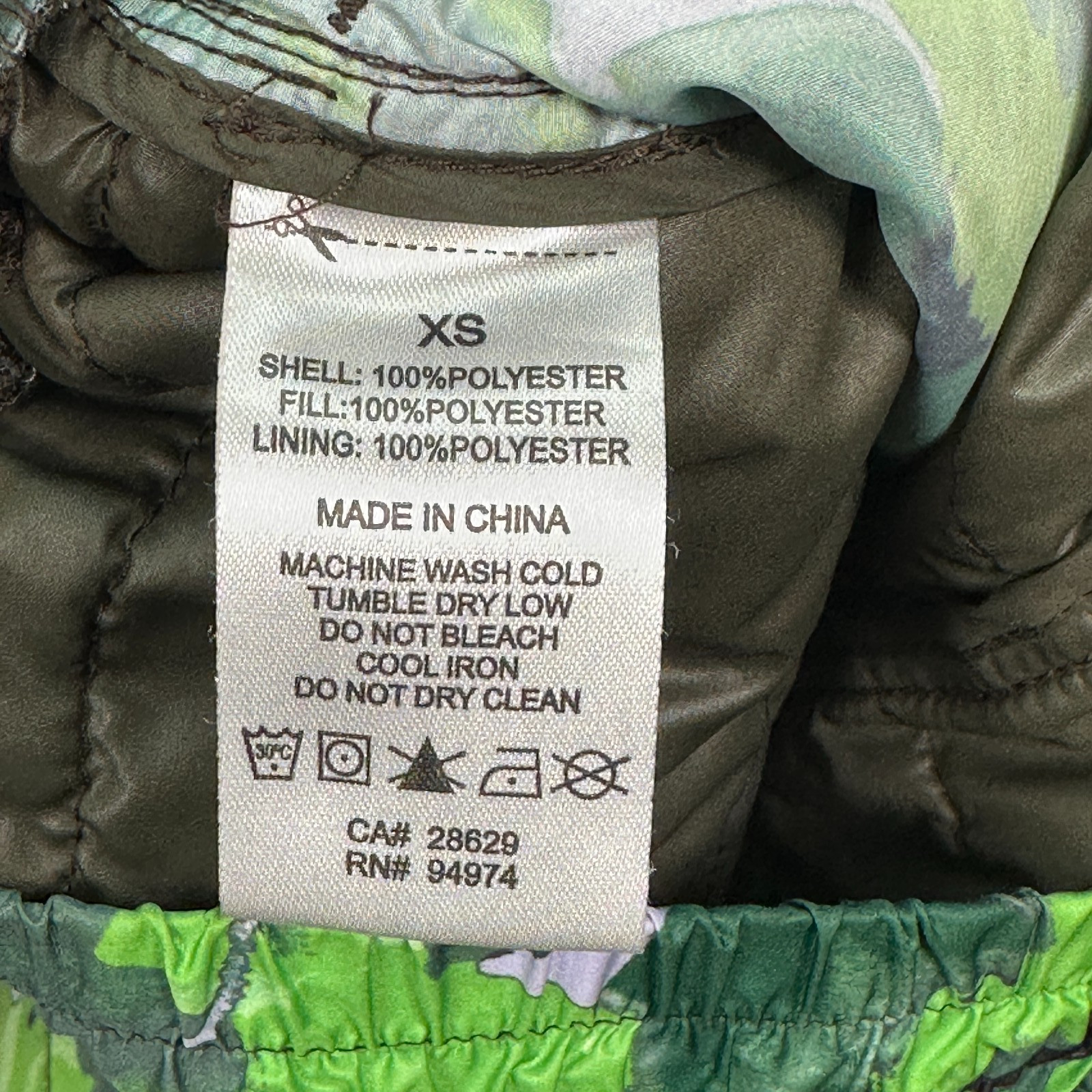 Stussy Quilted Puffer Pants Men's Size XS (Fits 28X30) Floral Camo thumbnail 7