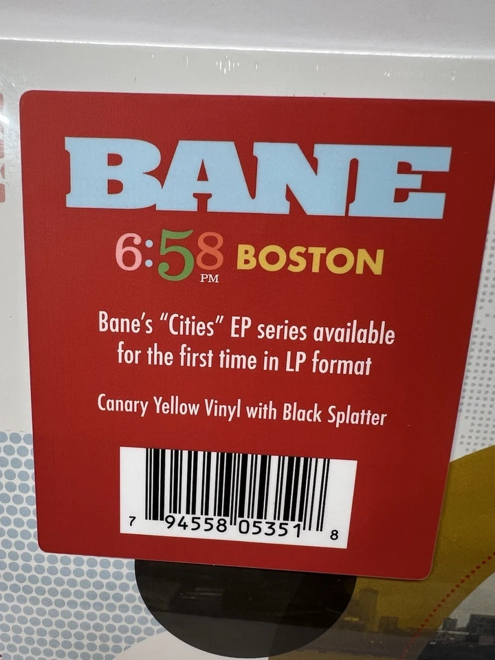 BANE - 6:58 PM Bosto Cities LP Canary Yellow Vinyl w/Black Splatter Revelation - Image 2 of 4