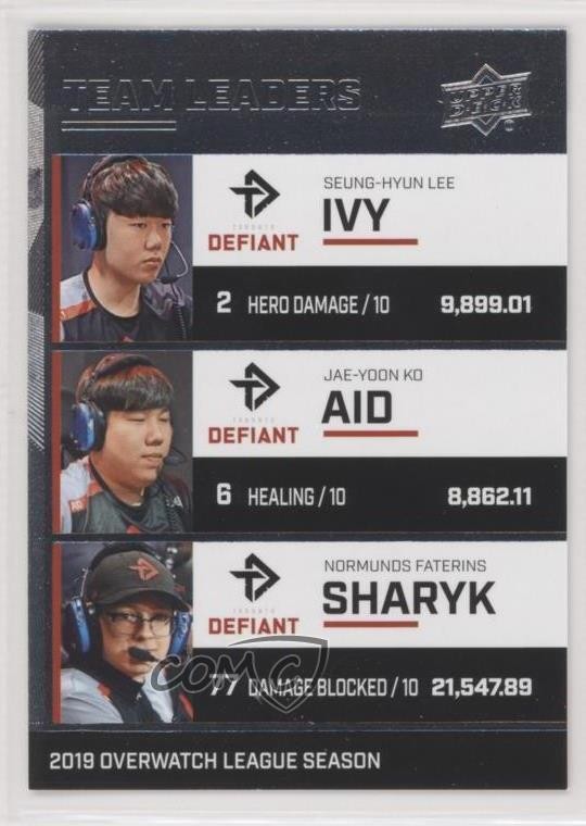 2020 Upper Deck Overwatch League Team Leaders Ivy Aid Sharyk TL-18 Trading Card