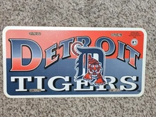 NOS Vintage 1994 DETROIT TIGERS Logo TAG EXPRESS License Plate GENUINE MLB