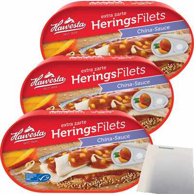 Hawesta Heringsfilets in China-Sauce 3er Pack 3x200g Dose usy Block