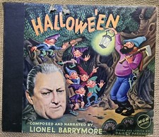 LIONEL BARRYMORE&mdash;SIGNED HALLOWEEN Album Set Folder (No Records) 1940's RARE HTF
