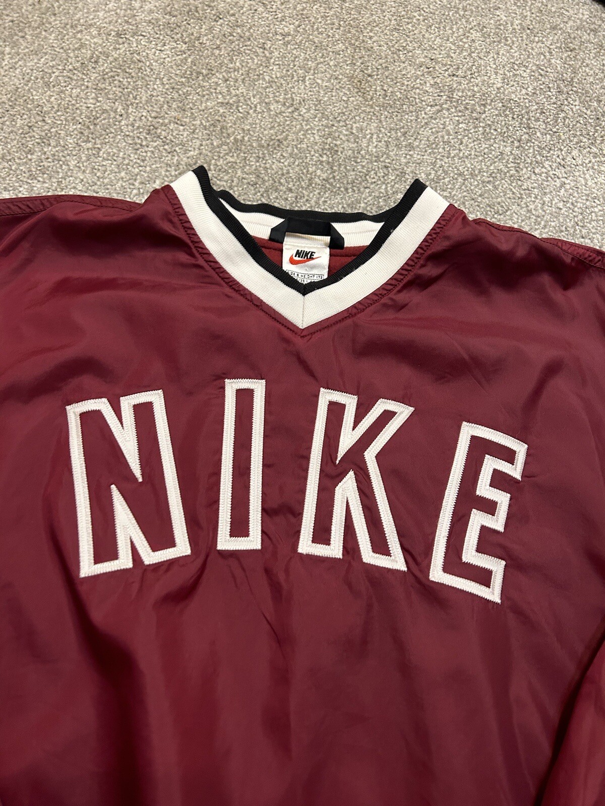 Vintage Nike Sweater Spell Out Red Embroidered Jumper Size S Small Rare AQWSO image 2