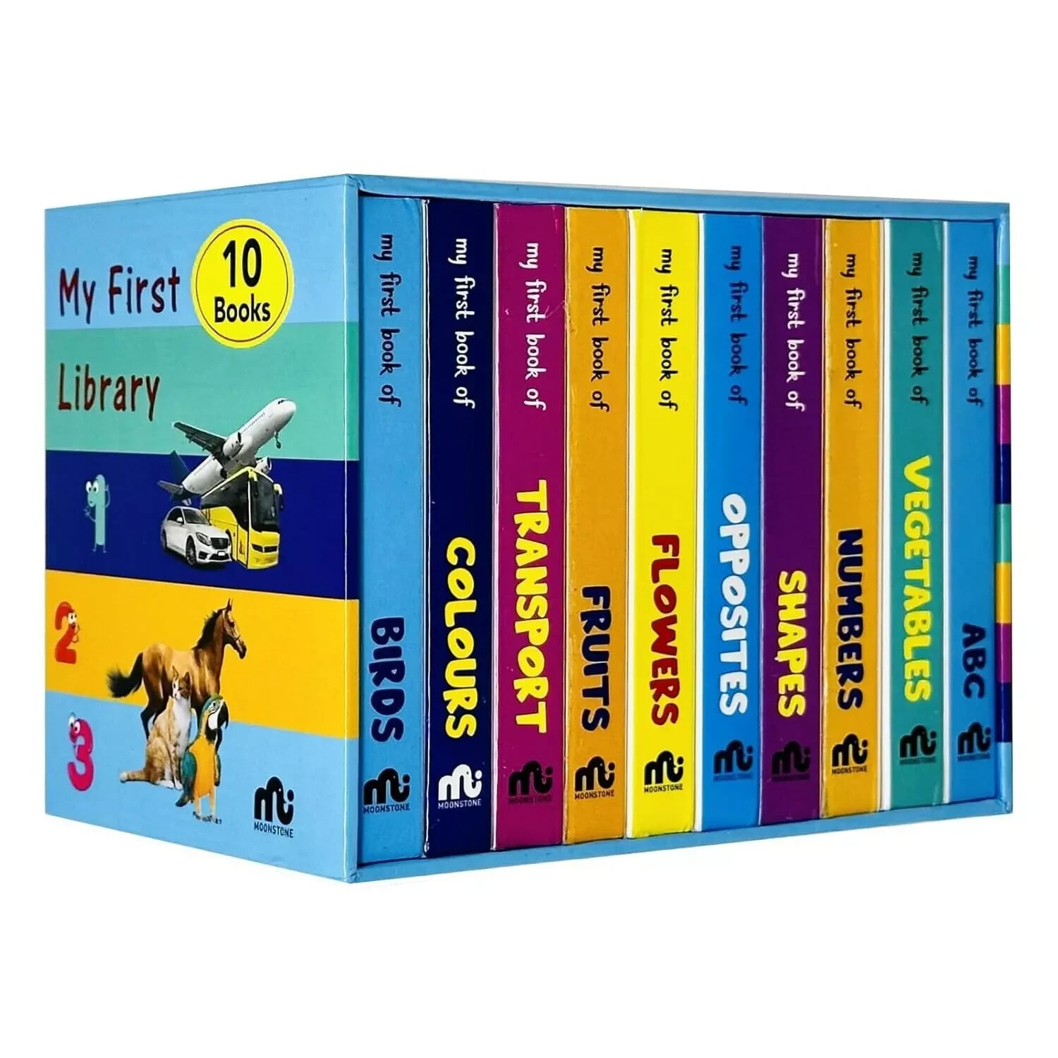 Moonstone My First Library Box Set 1 By - 10 Board Books Collection - Ages 0-3 - Early Learning Set - Image 2