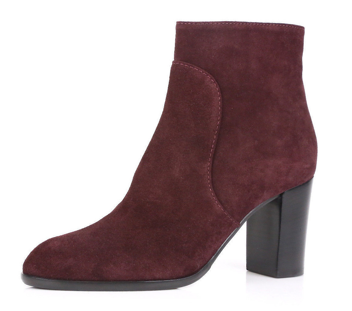 Sergio Rossi Z3197 Scarpe Donna Plum Suede Ankle Women's Booties