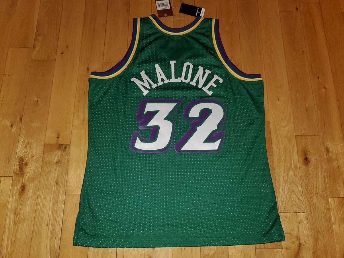 Mitchell & Ness Karl Malone Green 1996-97 UTAH JAZZ NBA