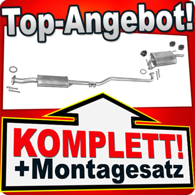 Auspuff für TOYOTA COROLLA (E10) 1.3 XLI 88PS Liftback Stufenheck Kombi
