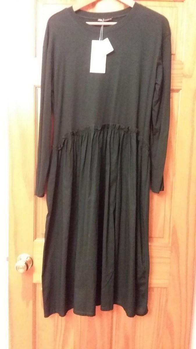 ZARA MIDI COTTON DRESS SIZE MEDIUM LONG SLEEVE TEAL NWT | eBay ZARA MIDI COTTON DRESS SIZE MEDIUM LONG SLEEVE TEAL NWT | eBay