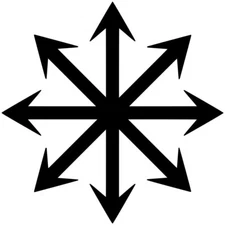 Chaos Symbol Vinyl Sticker Decal Religion Occult Satan Devil Pick Size & Color