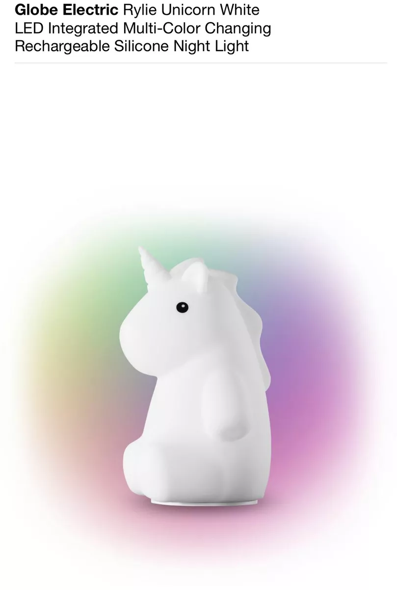Globe Electric Rylie the Unicorn Silicone Color Changing Lamp LED