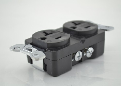 Audiocrast Rhodium Two Layer Plating 20A AC Duplex Receptacles Wall Outlet - Picture 2 of 8