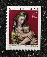 USA1998 #3244 32c Christmas - Madonna and Child Florentine From Booklet  Mint