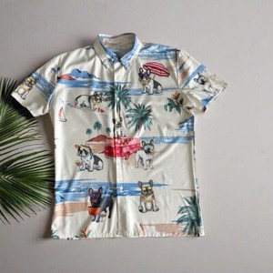 French Bulldog Frenchie Hawaiian Shirt Size 3XL NEW
