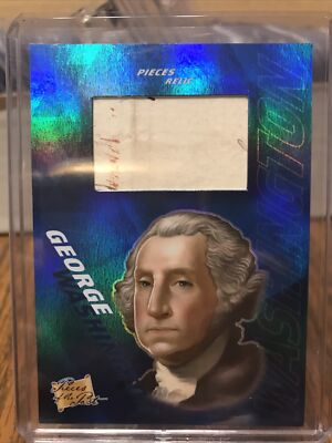 GEORGE WASHINGTON 2021 PIECES OF THE PAST HAND WRITTEN RELIC RED INK