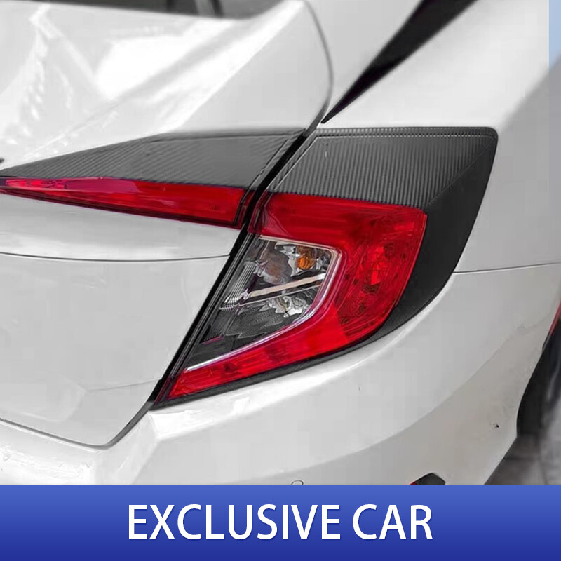 For Honda Civic 20162021 Carbon Fiber Rear Tail Light Lamp Cover Trim