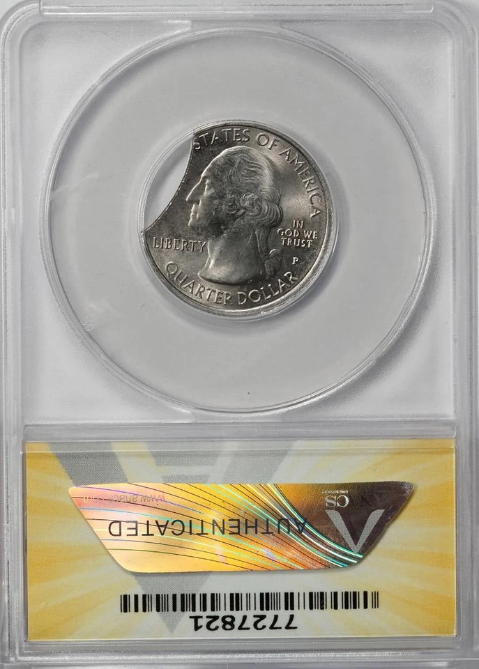 2015 ANACS MS65 Large Curved Clip 5.0 Grams Kisatchie Quarter Mint Error Rare - Image 4 of 4