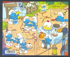 BELGIUM 2008 smurfs  M/S MNH** BLOK 159