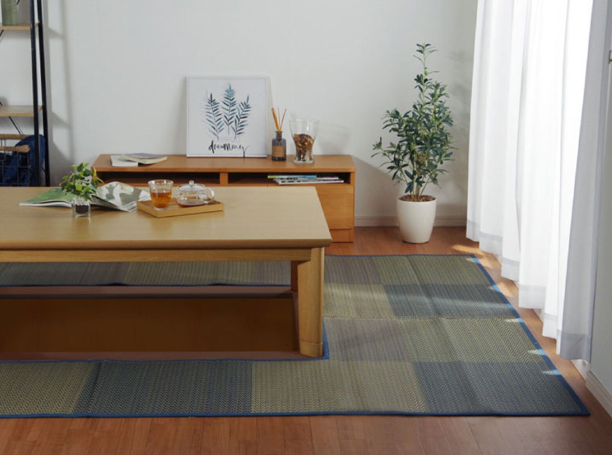 Japanese rush grass Tatami Sunken Kotatsu Mat Rug Horigotatsu
