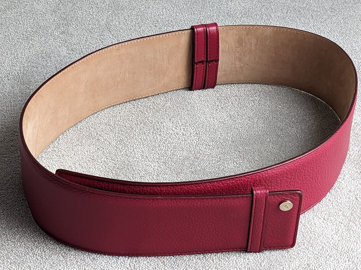 JIMMY CHOO RASPBERRY RED WIDE LEATHER UNWORN UK