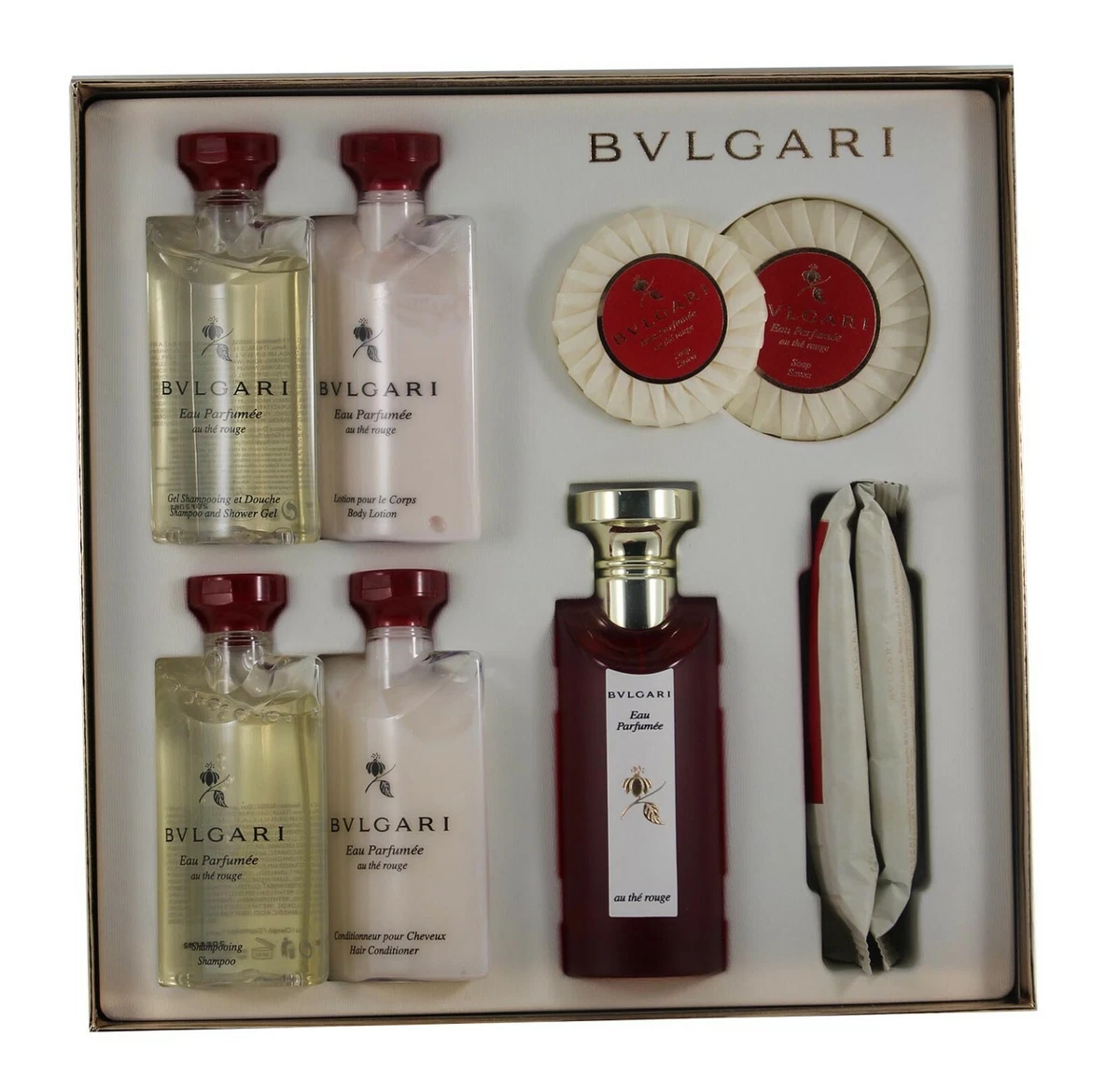 Bvlgari Eau Parfumee Au The Rouge 9 Pces Gift Set 2.5 oz Edc Spray