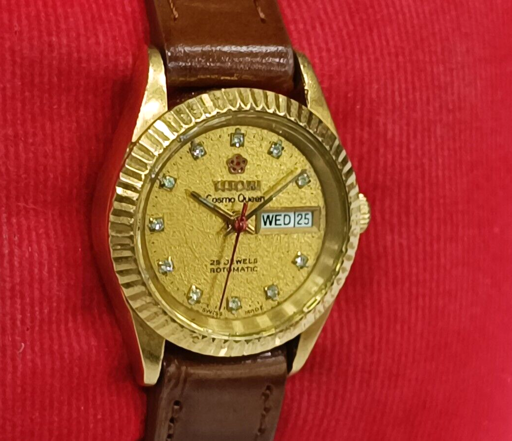 Montre femme vintage Titoni Cosmo Queen Rotomatic réf 733-240