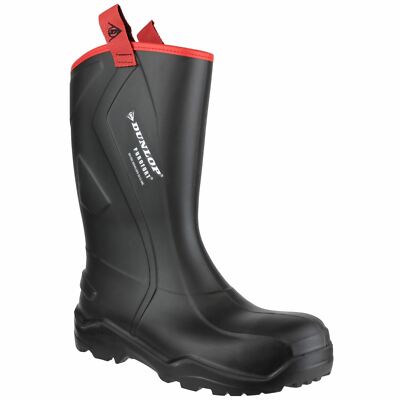 Dunlop Purofort+ Rugged Black Safety Wellingtons Rubber S5 UK