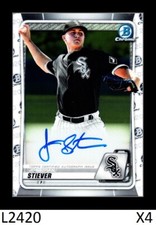 1-2020 BOWMAN CHROME PROSPECTS JONATHAN STIEVER WHITE SOX CARD#CPA-JS QTY