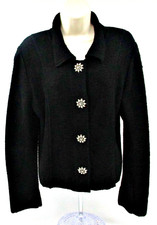 Willow Cotton Boucle Jewel Button Cardigan Blazer Jacket Fitted Size S