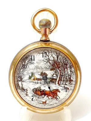 Elgin Herren Taschenuhr Vergoldet Pocket Watch #2729196 um 1920 - Rarität - Bild 1 von 4