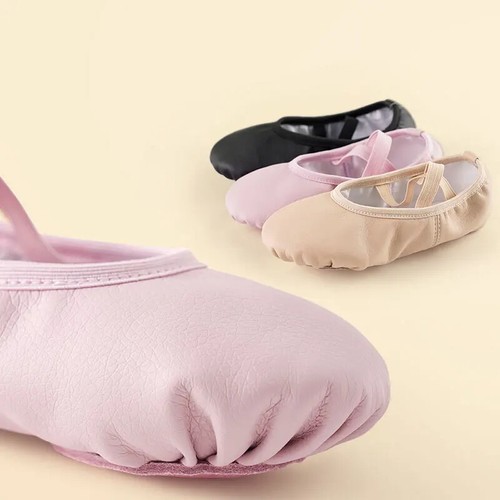 PU Ballerinas für Kleinkind Mädchen Kinder Tanzschuh Leder Ballerinas Kinder - Bild 19 von 29