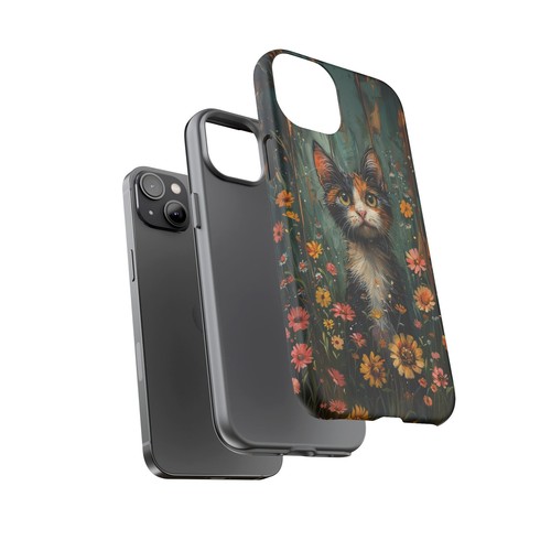 Calico Cat Pastel Floral Phone Case for iPhone, Samsung Galaxy, Pixel - 第 48/191 張圖片
