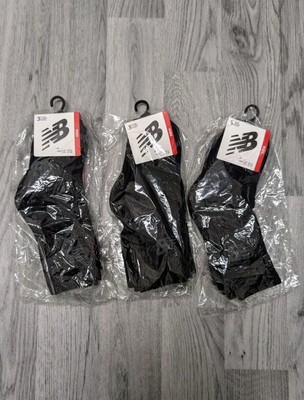 New Balance Kinder 9x schwarze Crew-Socken Größe 9-11,5 neu mit Etikett