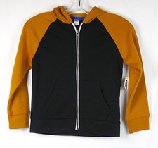 NEW NWT Old Navy Zip-Front Sweatshirt Hoodie Navy Blue  Dark Yellow S 6-7 