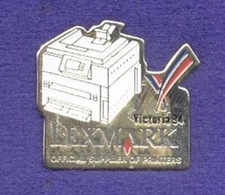 Lexmark Business Computer Printer Paper Commonwealth Games Advertising Lapel Pin