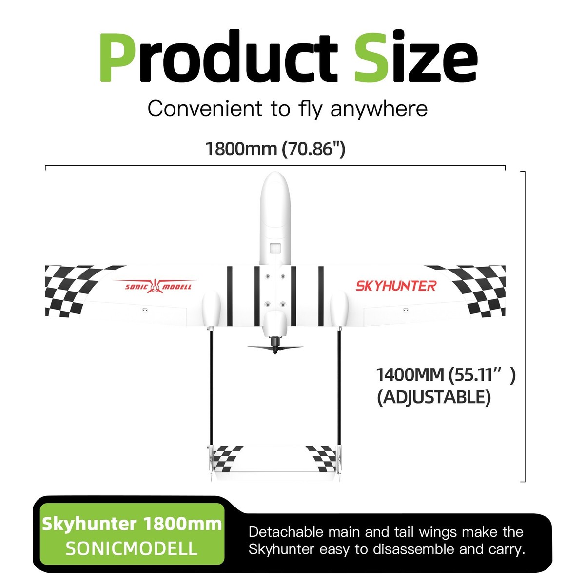 Sonic Modell Skyhunter FPV Airplane, FPV Ready Aircraft RC
