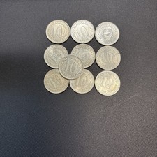 1984 Yugoslavia 10 Dinar - 10 Coins Lot