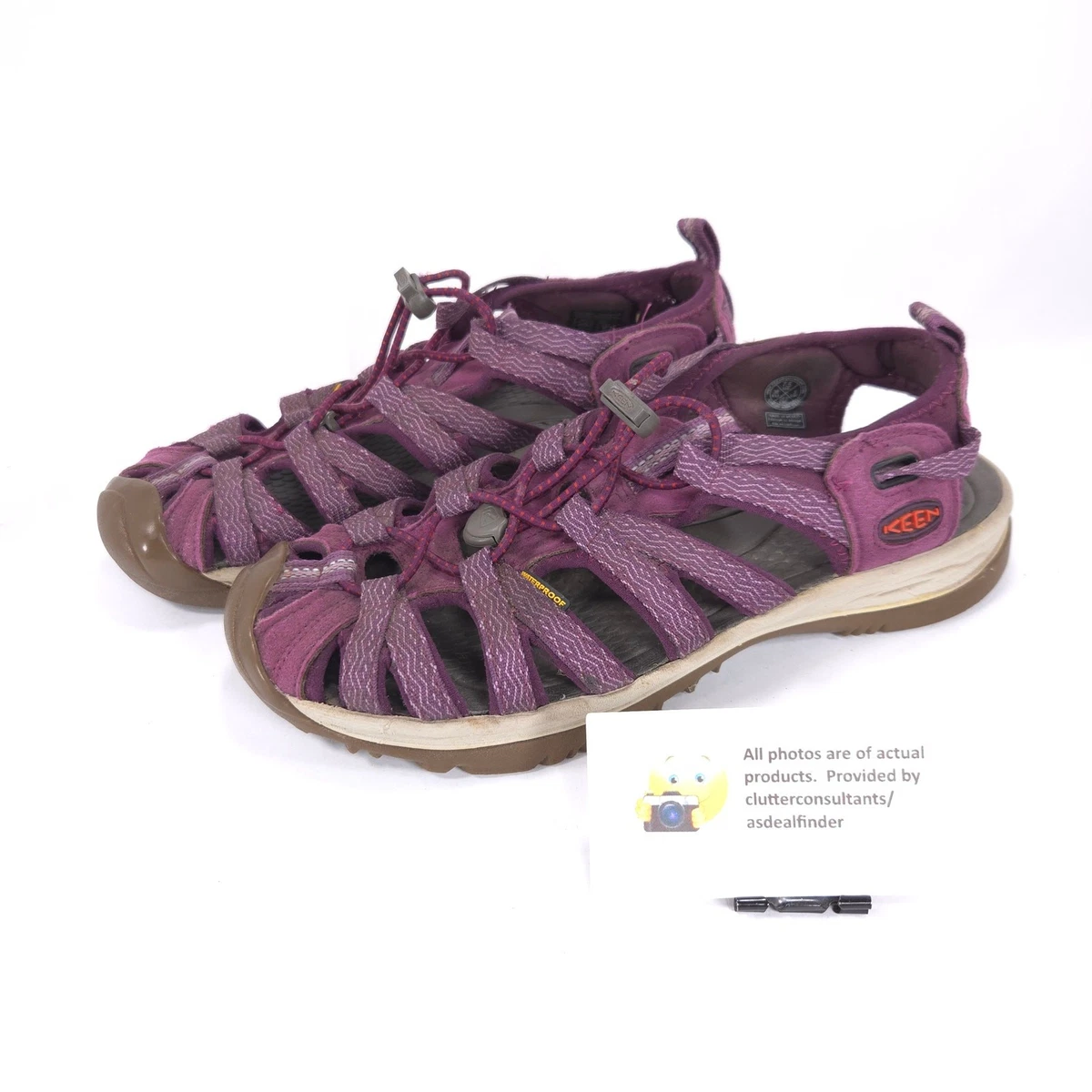 Sandali Sportivi Donna Keen Whisper Punta Chiusa &ndash; Usati In Ottime Condizioni, Colore Nero/Magnete, Taglia 10